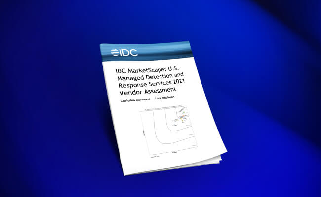 Read the IDC MarketScape: U.S. Managed Detection and Response Services 2021 Assessment